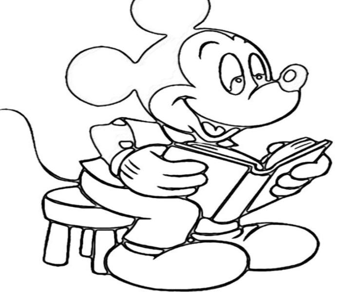 Tranh tô màu chuột Mickey nâng cao đẹp