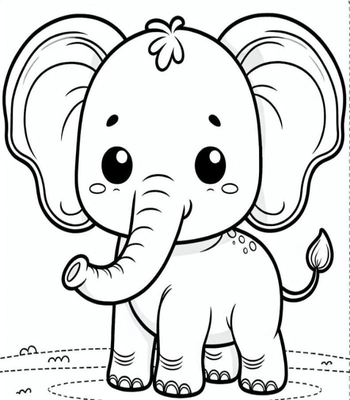 Xem Ngay +109 Tranh Con Voi Tô Màu Cho Bé Miễn Phí Dễ Thương, Cute