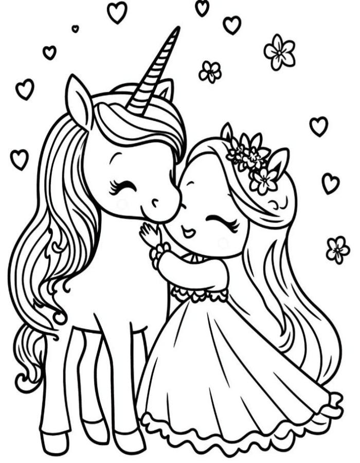 Tranh tô màu công chúa Pony dáng yêu