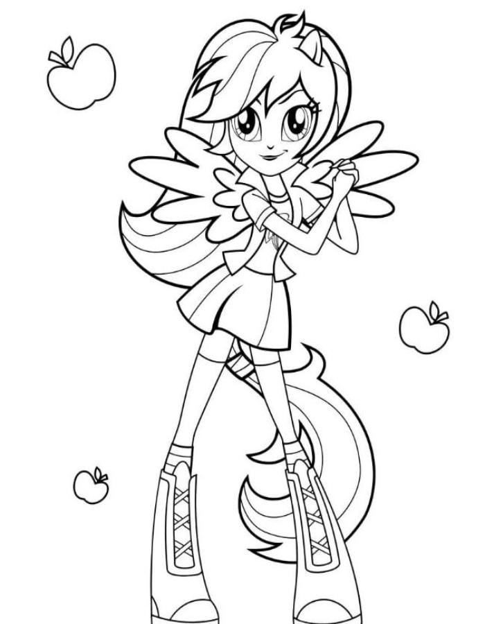 Tranh tô màu công chúa Pony dáng yêu