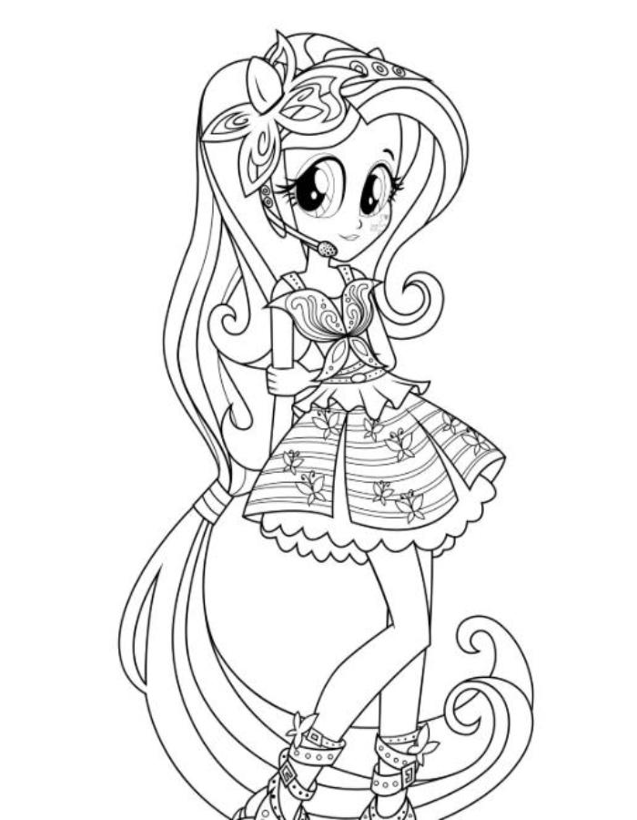 Tranh tô màu công chúa Pony dáng yêu