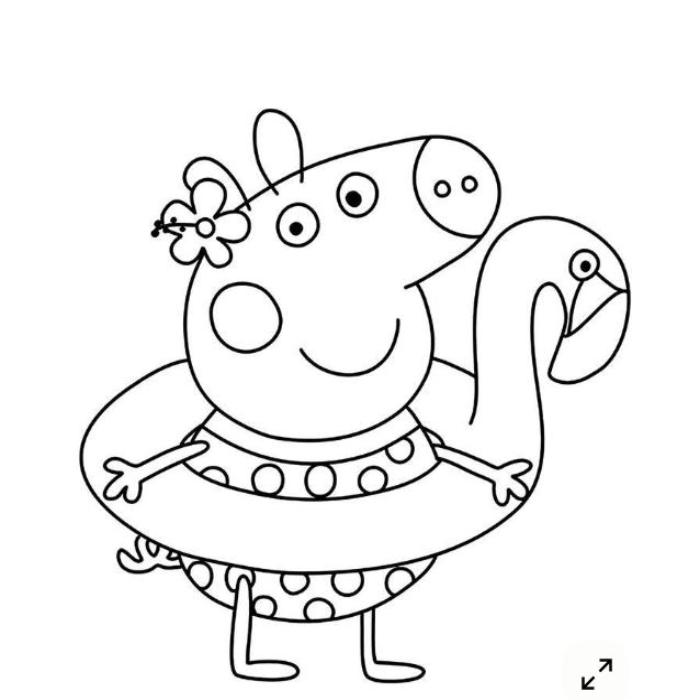 Tranh tô màu con heo peppa
