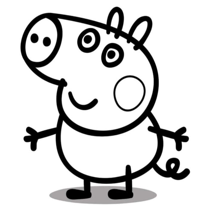 Tranh tô màu heo Peppa đơn giản
