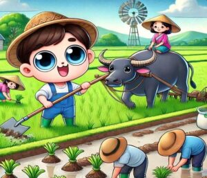 Tranh vẽ cậu bé trăn trâu, hình vẽ con trâu đẹp