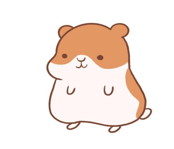 Hình vẽ chuột hamster chibi siêu cute