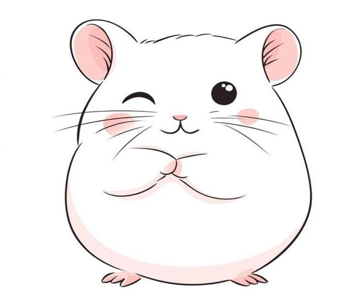 Hình vẽ chuột hamster chibi siêu cute