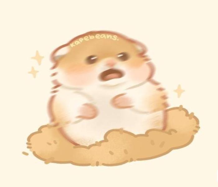 Tranh vẽ con chuột hamster hài hước