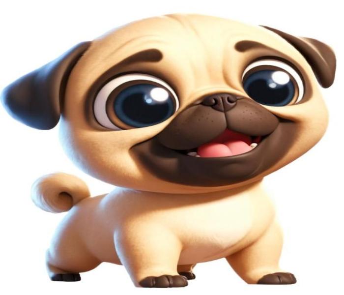 Hình ảnh chó 3D cute