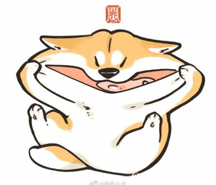Hình ảnh chó mập chibi
