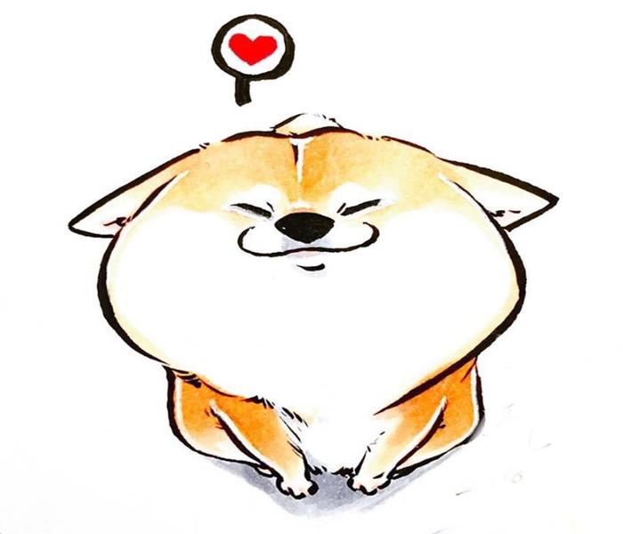 Hình ảnh chó mập chibi