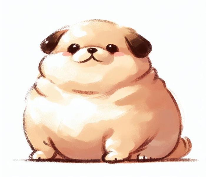Hình ảnh chó mập chibi