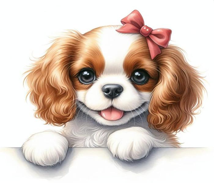 Hình ảnh chó cái chibi cute