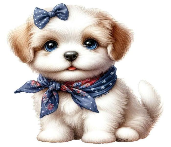 Hình ảnh chó cái chibi cute