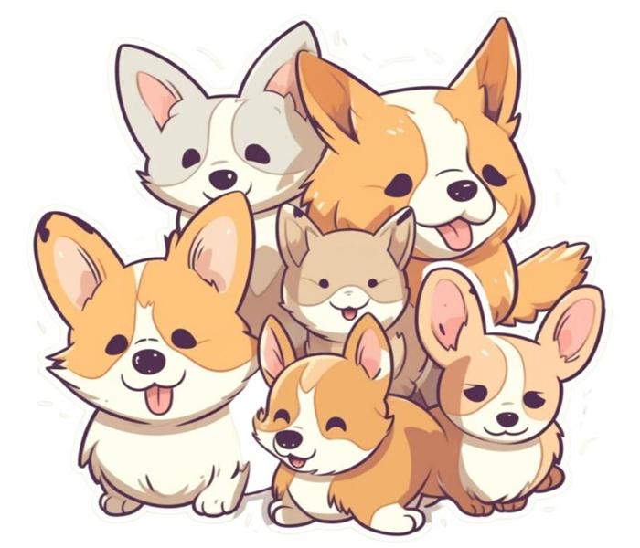 Hình ảnh Corgi chibi cute