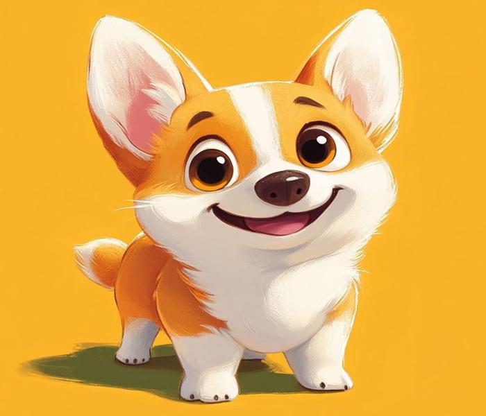 Hình ảnh chó Corgi hoạt hình