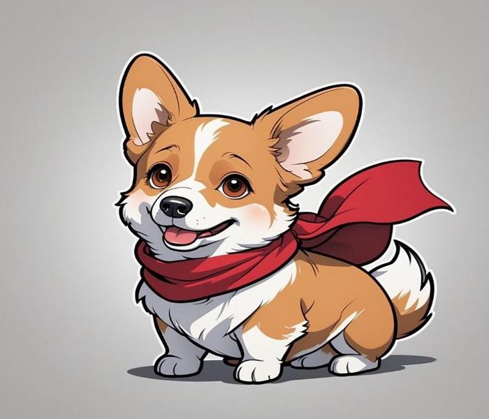 Hình ảnh chó Corgi hoạt hình
