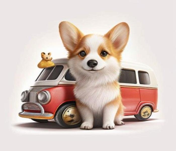 Hình ảnh chó Corgi hoạt hình