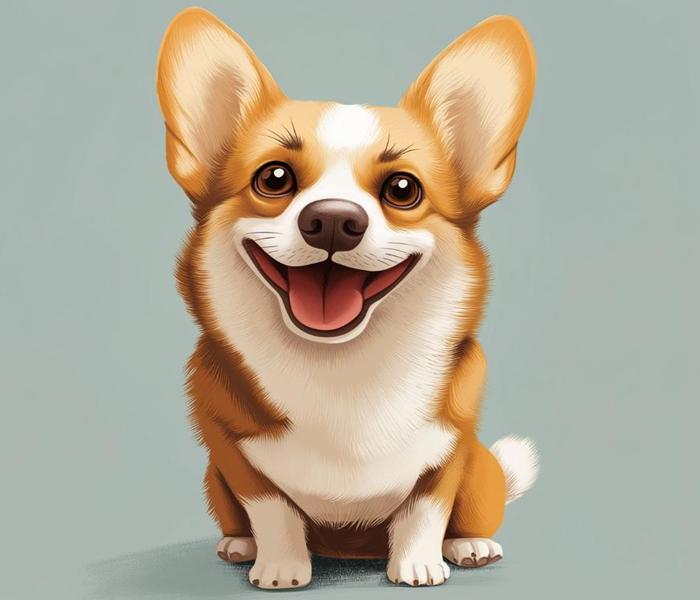 Hình ảnh chó Corgi hoạt hình