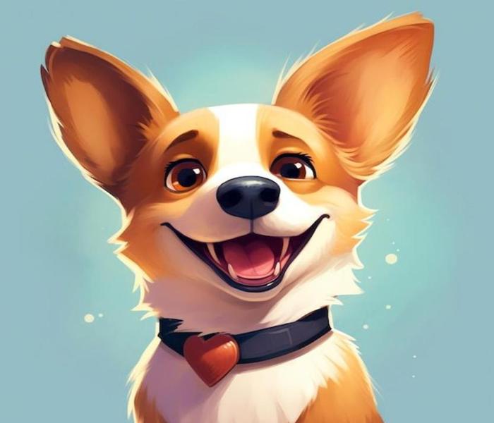 Hình ảnh chó Corgi hoạt hình