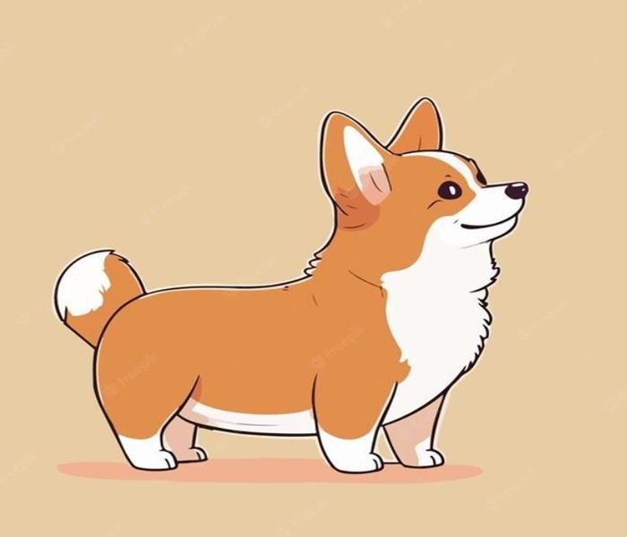Hình ảnh chó Corgi hoạt hình
