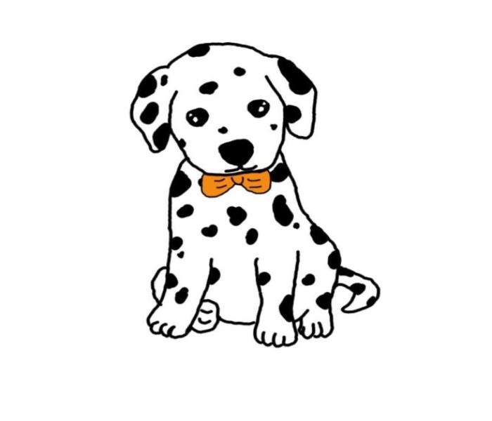 Hình chó đốm hoạt hình cute
