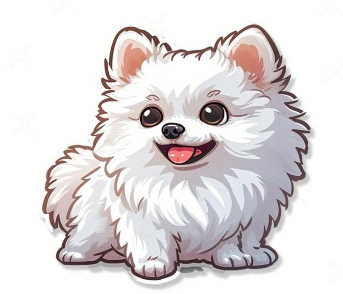 Hình ảnh chó lông xù cute chibi anime