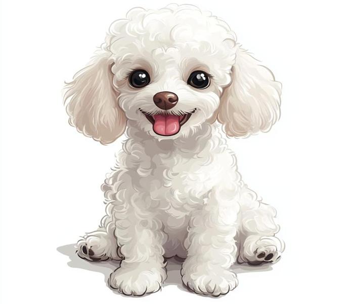 Hình ảnh chó lông xù cute chibi anime