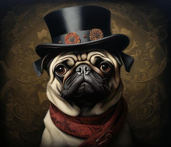 Hình ảnh chó Pug ngầu