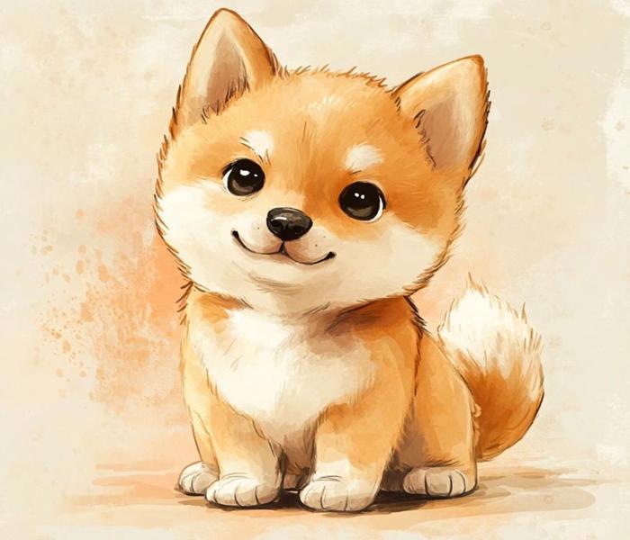 Hình ảnh chó vàng cute