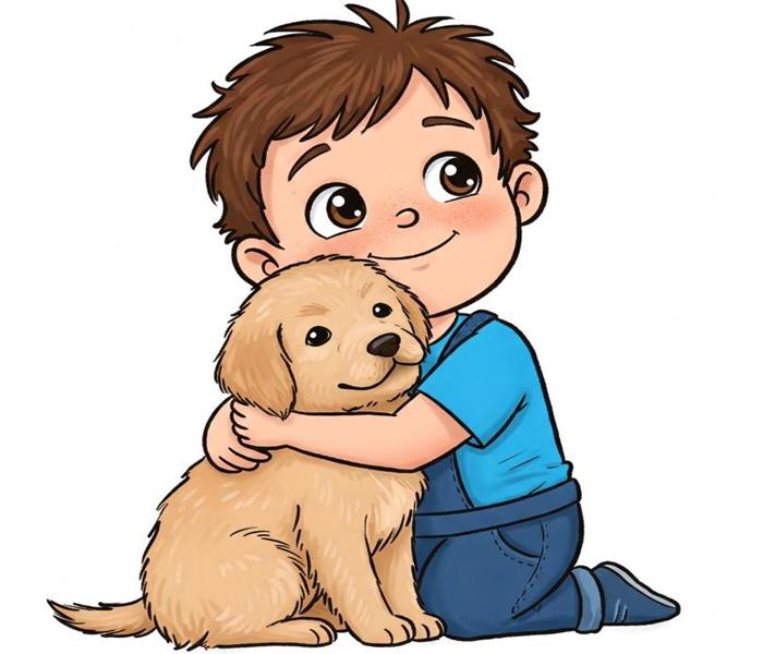 Hình ảnh người và chó cute