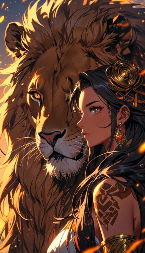 Hình nền sư tử anime cho iphone 