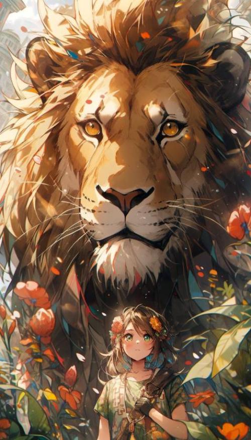 Hình nền sư tử anime cho iphone 