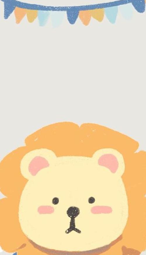Hình nền chibi sư tử dễ thương 
