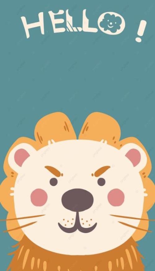 Hình nền chibi sư tử dễ thương 