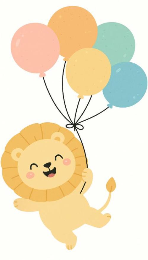 Hình nền chibi sư tử dễ thương 