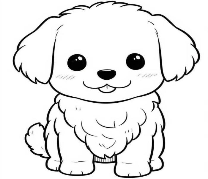 Hình vẽ chó con xinh xắn