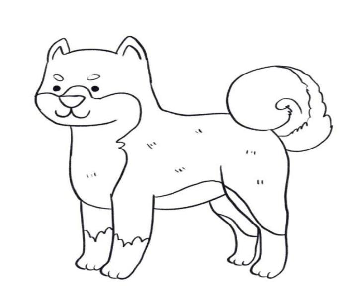 Tranh vẽ chó Shiba