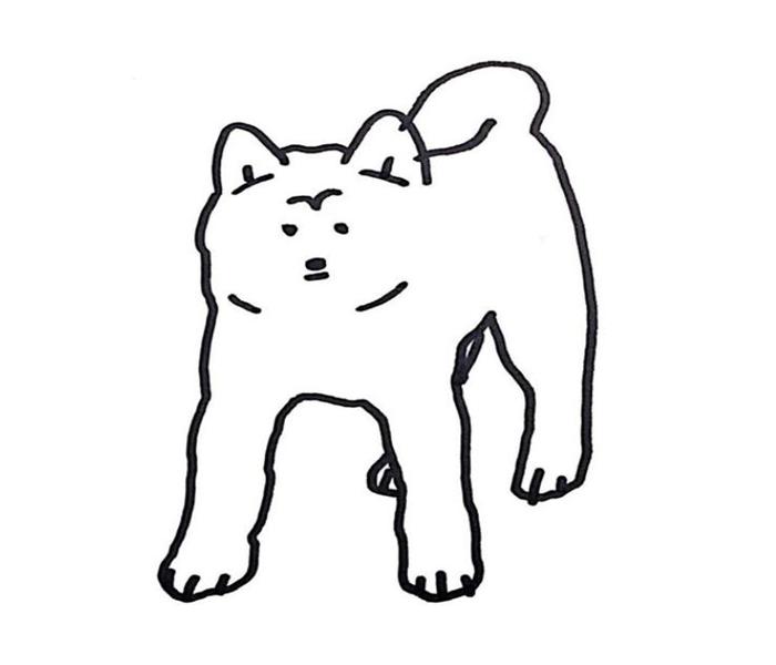 Tranh vẽ chó Shiba