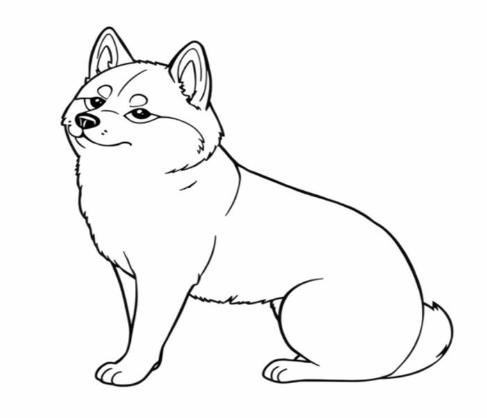 Tranh vẽ chó Shiba