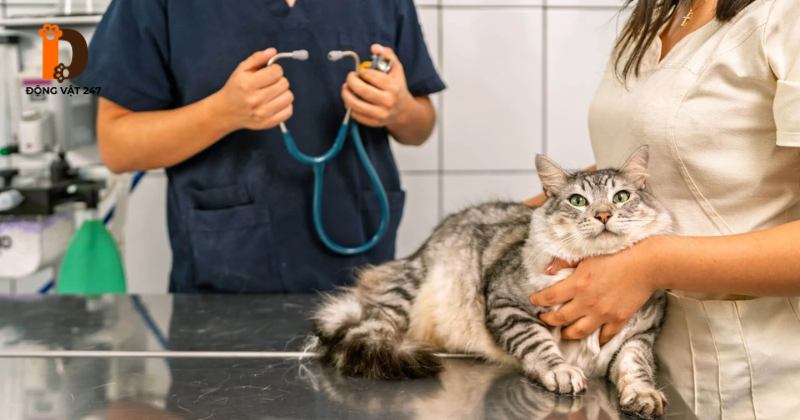 đưa mèo đến bác sĩ thú y